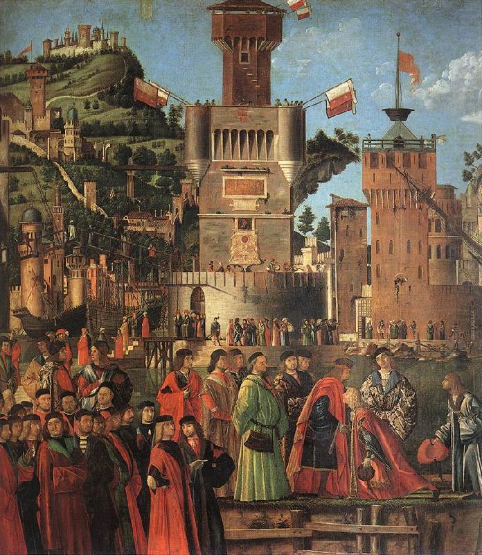 CARPACCIO, Vittore Departure of the Pilgrims (detail) sdf china oil painting image